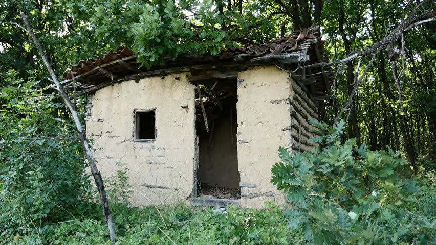 Scary Forest Cabin Hidden In Stockvideos Filmmaterial 100