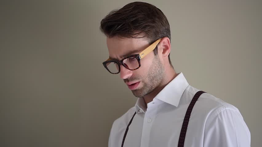 Glasses talking dirty retro office