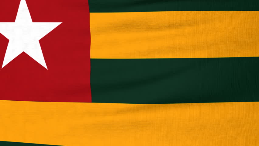 Flag Of Togo Beautiful 3d Animation Of Togo Flag In Loop Mode Stock ...