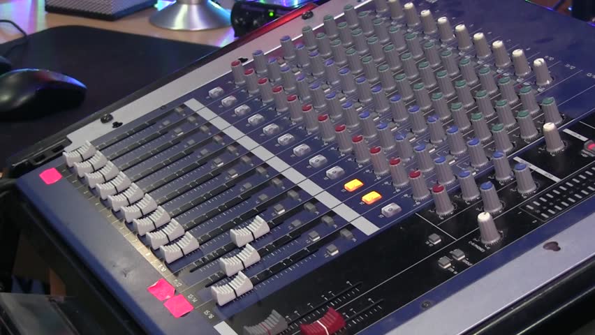 Recording Studio, Mixer And Computer Screen Stock Footage Video ...