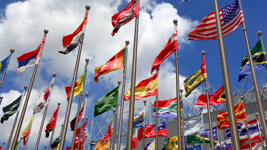 Stock video of flags of countries around the world | 18787586 ...