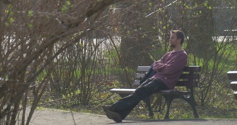 Anxious And Drepress Man Sitting Stock Footage Video 100 Royalty