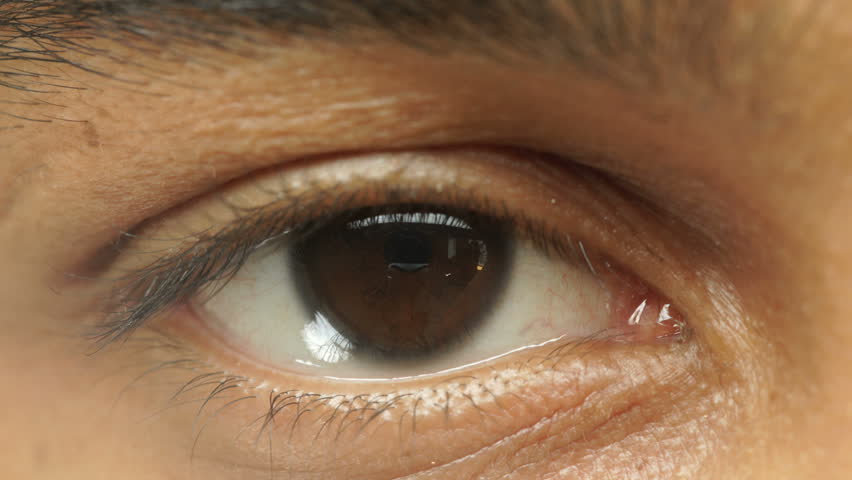 Eye Male 1 Nervous. Close-up Of Man's Eye, Nervous Movement. Stock ...