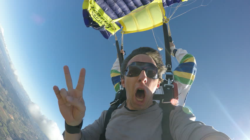 man-skydiving-with-a-parachute image - Free stock photo - Public Domain ...