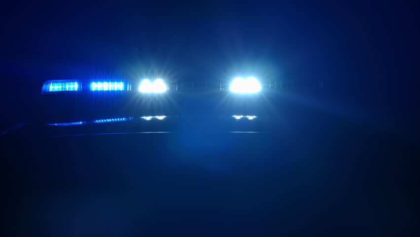 police car with white lights