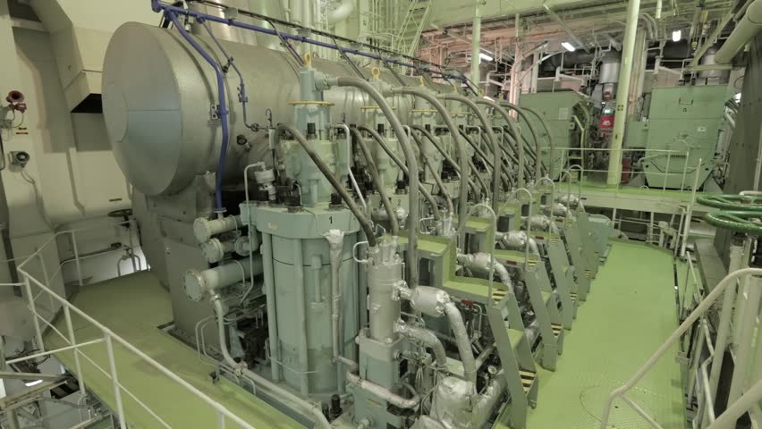 Emergency Diesel Generator Of Ship. Stock Footage Video 21555499 ...