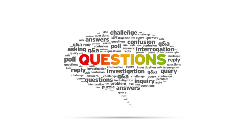 Reply questions. Speech bubbles with questions.
