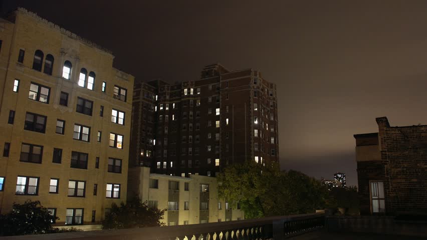 Timelapse of Apartments at Night, Stock Footage Video (100% Royalty