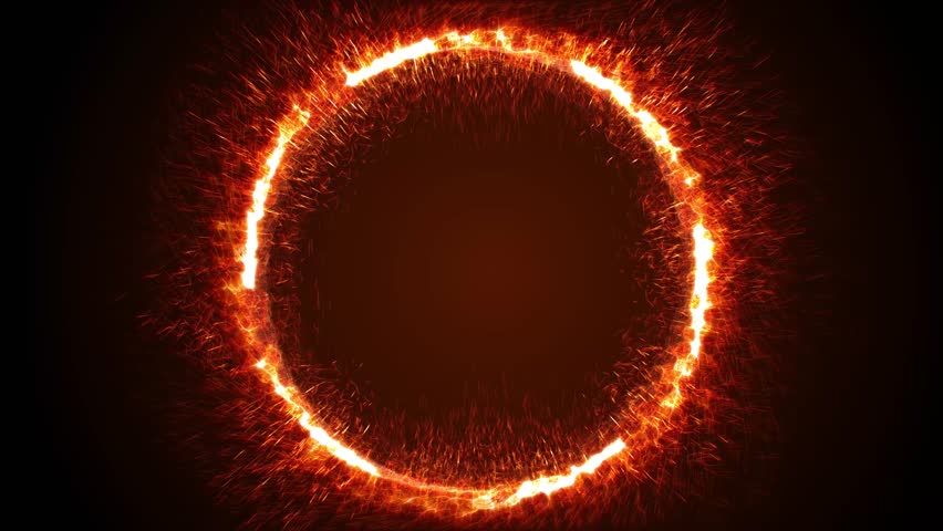 Animated Ring Of Fire Against Transparent Background In 4k. Ring, Fire ...