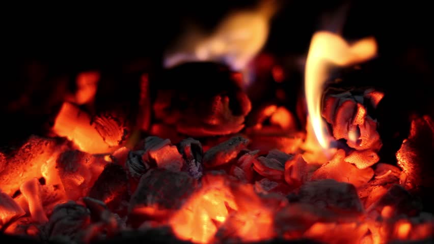 The Dying Embers In The Stock Footage Video 100 Royalty Free