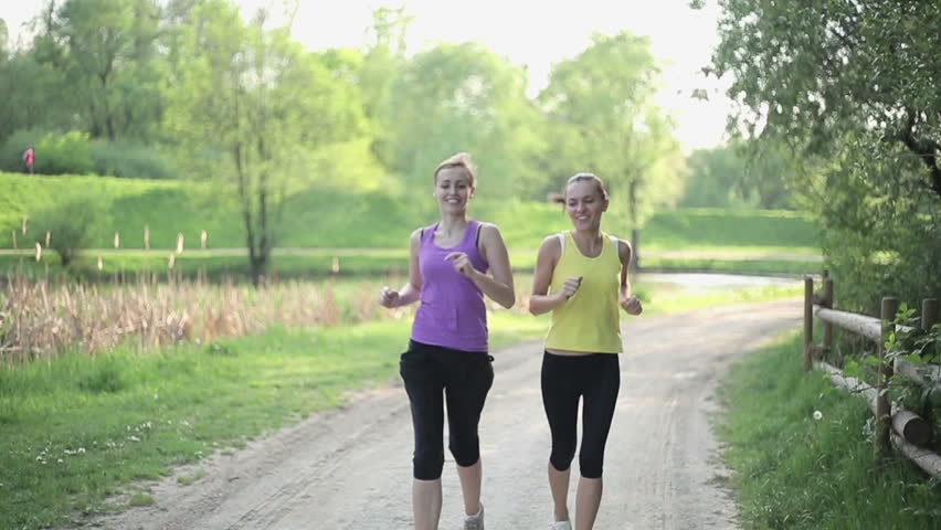 Lesbians Jogging