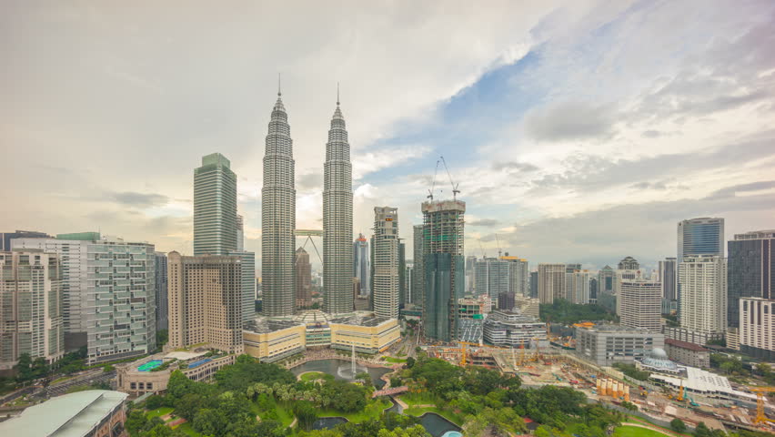 KUALA LUMPUR, MALAYSIA - CIRCA FEB 2014: 4K Timelapse, Cloudscape View ...