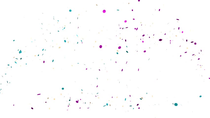 Конфетти анимация на прозрачном фоне для презентации