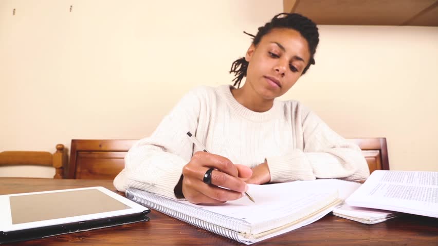 Image result for black girl studying