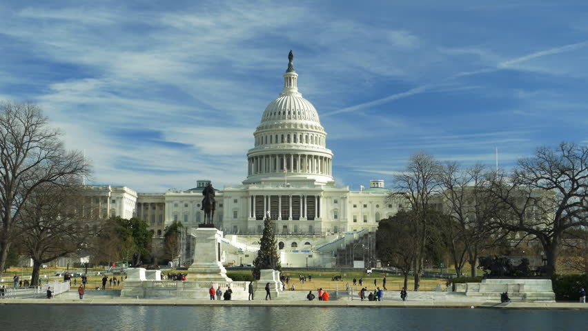 Snow Lawn, United States Capitol Building In Washington DC ...
