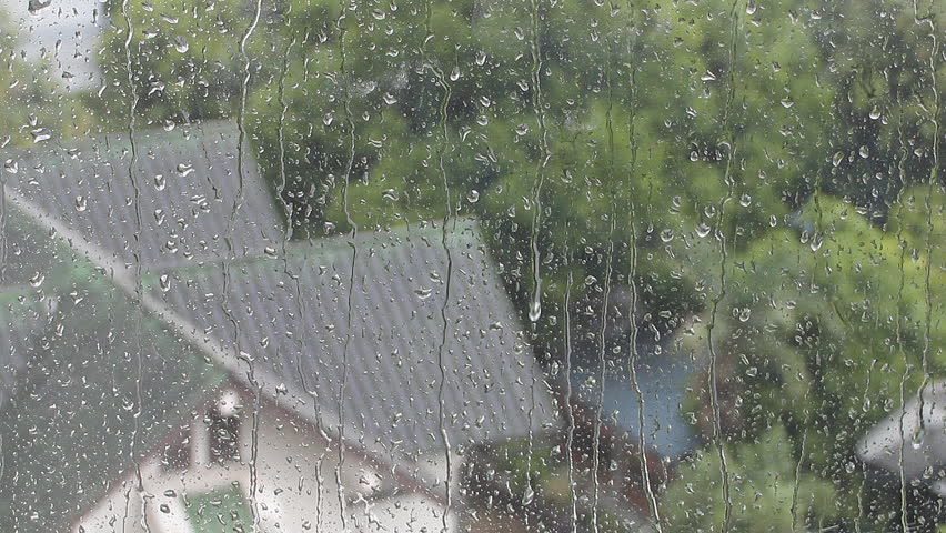 Rain Falling On A Window Rain Falling On A Window