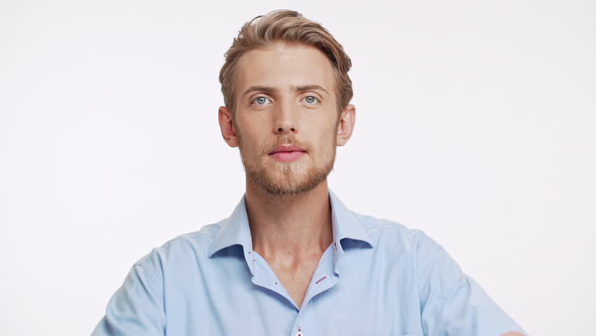 Good Looking Caucasian Bearded Male Stock Footage Video 100