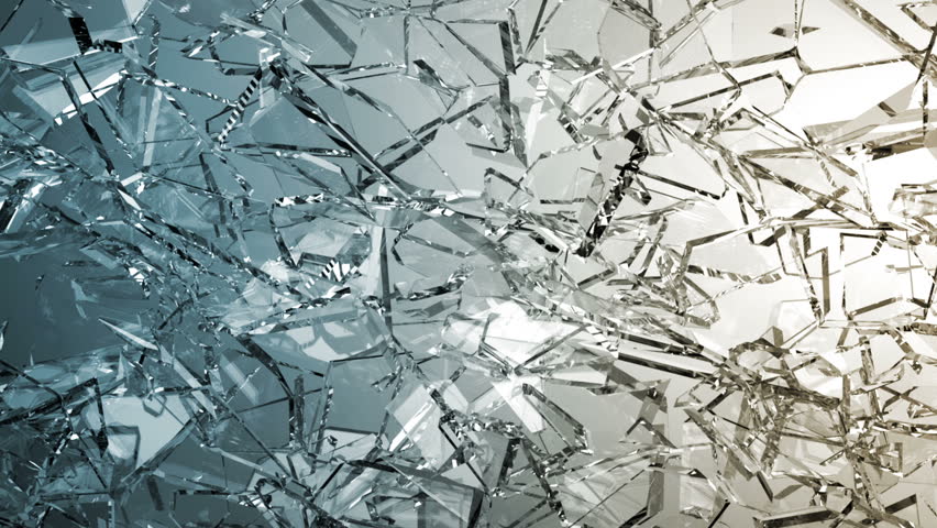 Glass Breaking And Shatter In Slow Motion. Alpha Matte. 3d Render, 3d ...