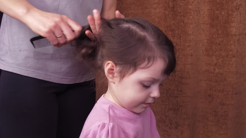 Little Girls Hairstyle Stock Footage Video 100 Royalty Free