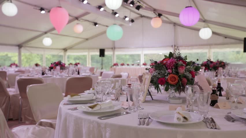Reception Decoration For Elegant Wedding Stock Footage Video 100 Royalty Free 24021616 Shutterstock