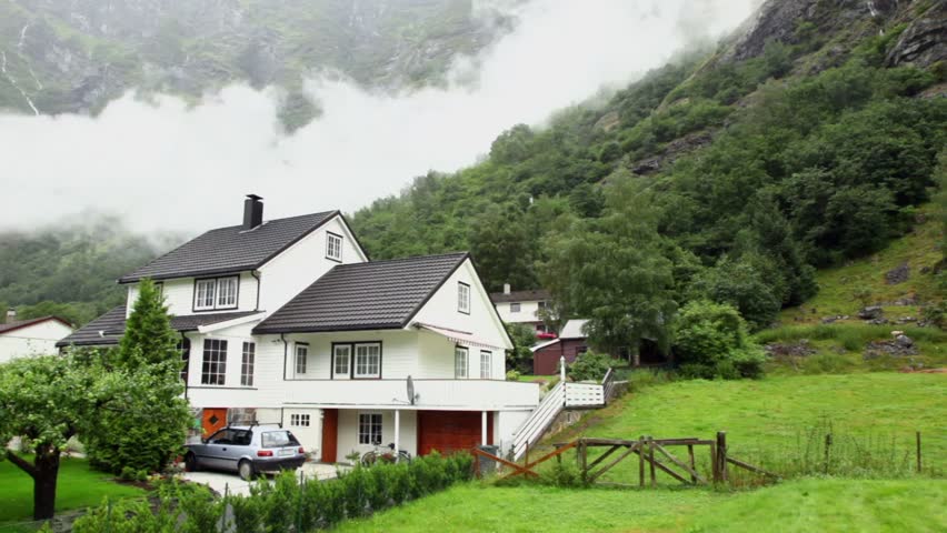 Swiss Mountain House small village in swiss, switzerland houses stock footage video Swiss Mountain House small village in swiss, switzerland houses stock footage video