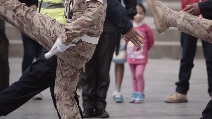 Header of goose step