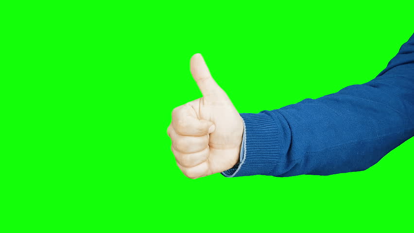 Thumbs Up And Thumbs Down Signs On Green Screen Stock Footage Video