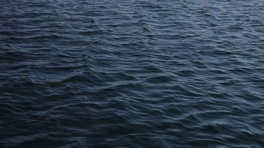 Slow Motion Fly Over Disturbed Ocean Water Surface, Loopable. (HD, High ...