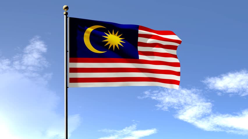 Flag Of Malaysia Beautiful 3d Animation Of The Malaysia Flag With Alpha ...