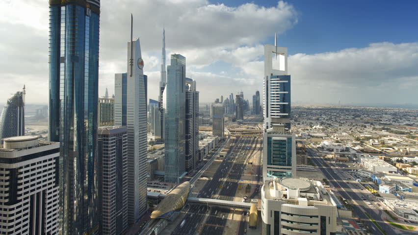 DUBAI, UNITED ARAB EMIRATES - CIRCA MAY 2011: Timelapse Over Sheikh ...