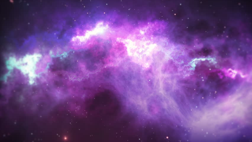 Flying Through Nebula Somewhere Deep In Space Stock Footage Video ...