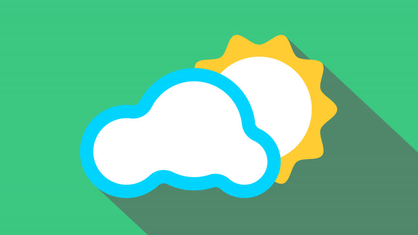 4k00 10weather Animation Cloud Sun Icon Png Format With