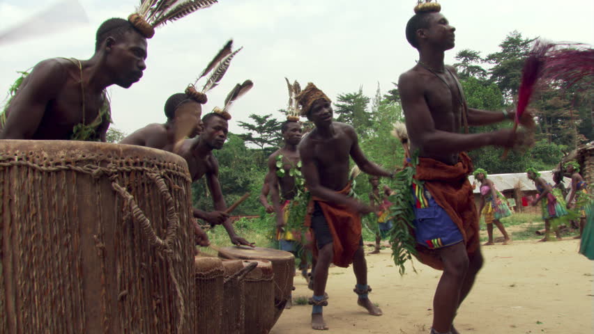 South Africa - Circa 2009: Zulu Villagers Performing Ritual Dance And 