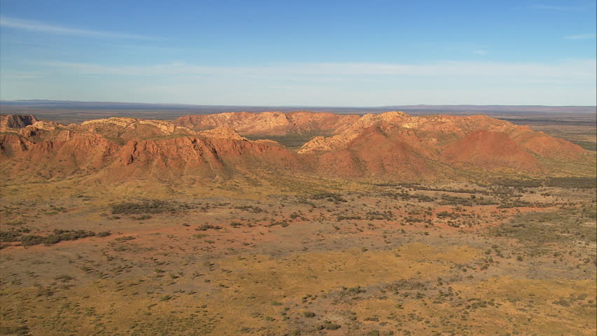 Over Mulga Scrubland, Approaching Gosses Bluff, West Of Alice Springs ...