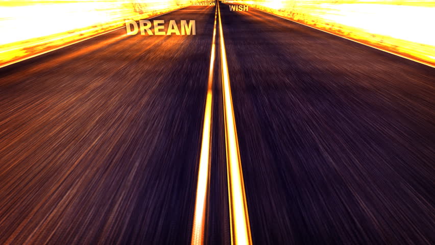 Road with motivational Words 1080 HD video - HD stock footage clip