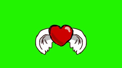 Heart Wings Hand Drawn Animation Stock Footage Video (100% Royalty-free)  27222586 | Shutterstock