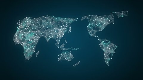 Human icon IoT technology connect global world map. dots makes world map, internet of things.