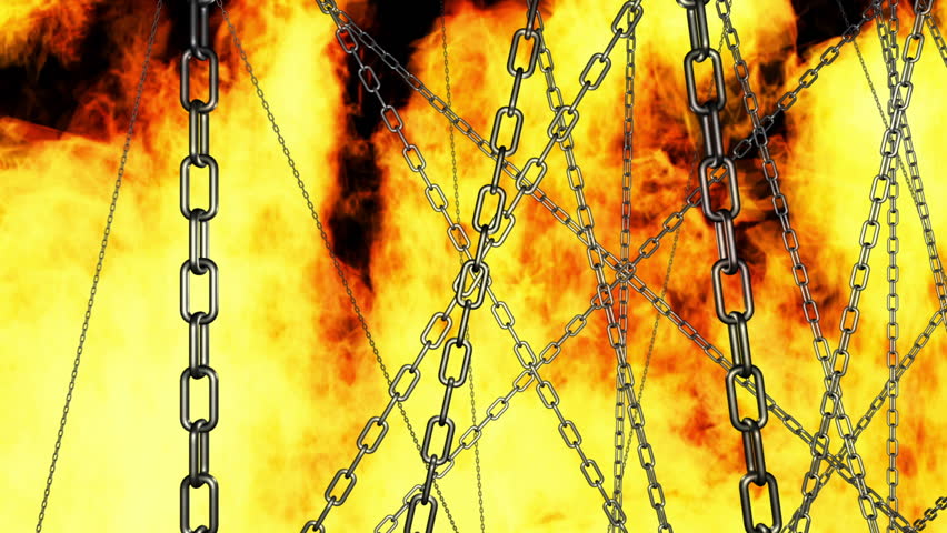 Stock Video Of Chains And Hell Fire Looping Animated 2774936