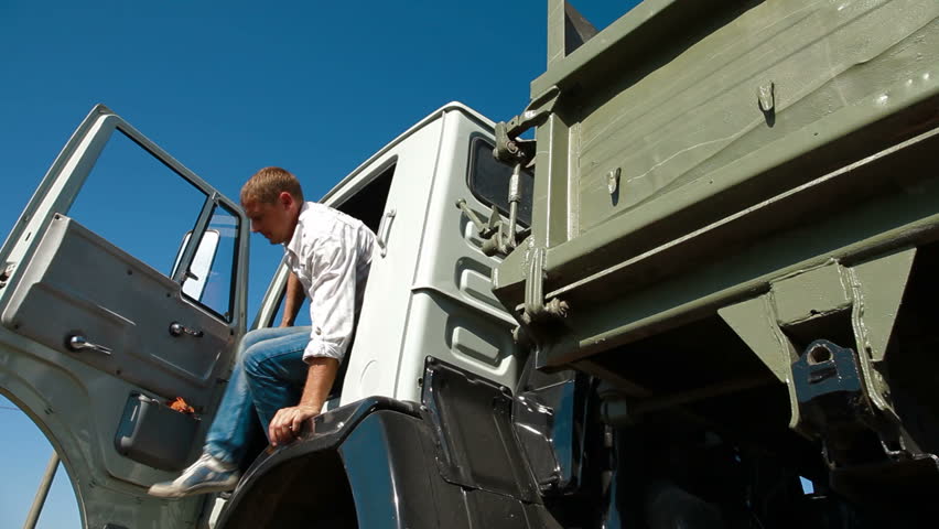 Dump Truck Driver At The Wheel Stock Footage Video 2833516 | Shutterstock