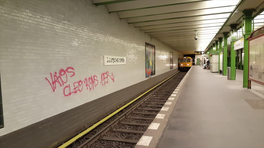 Circa June 2017 Yellow U2 Train To Pankow Enters Deutsche