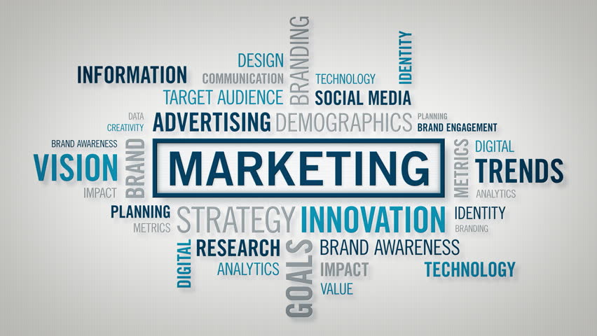 Marketing Word Cloud Cool - Stock Footage Video (100% Royalty-free ...