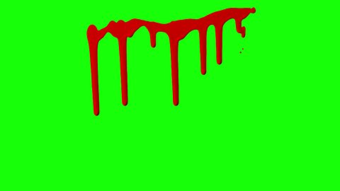 Red Ink Dripping Over Green Screen Stock Footage Video (100 ...