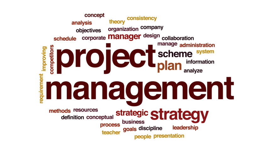 Project Management Animated Word Cloud, Stock Footage Video (100% ...