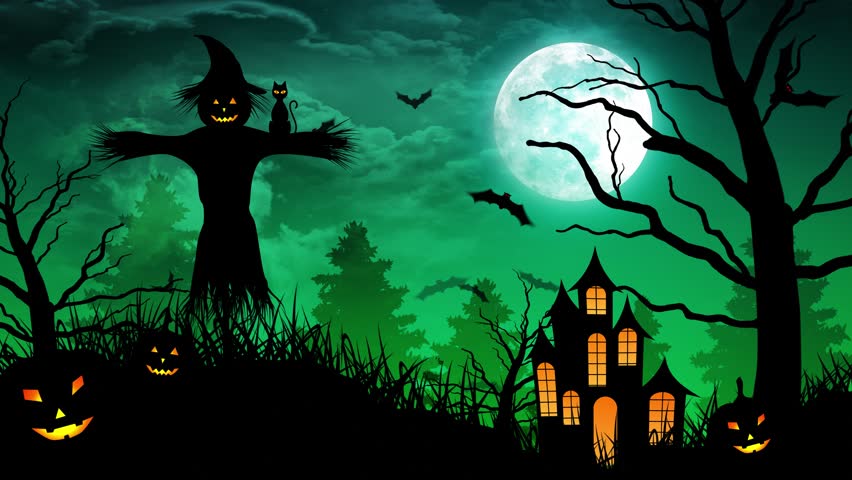 Halloween Background Animation with the Stock Footage