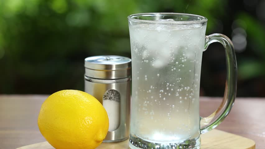 Lemon Soda On Ice Served Stock Footage Video (100 Royalty