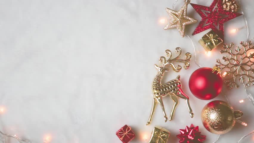  Christmas  Decorations  and Blank  Space Stock Footage Video 