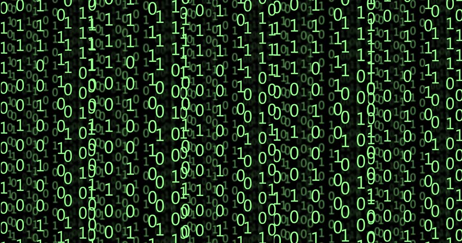 Green Binary Digital Code Computer Generated Seamless 