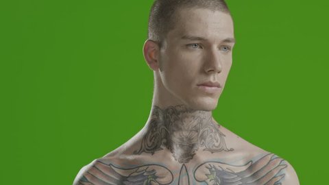 Handsome Sexy Young Man Stylish Tattoo Stock Footage Video (100%  Royalty-free) 32510266 | Shutterstock