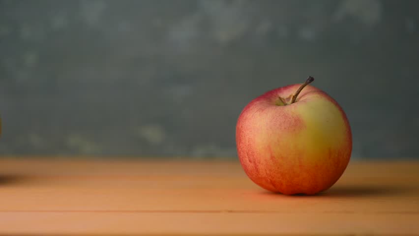 There is an apple on the table. Apple on the Table. The Apple is on the Table. Apple under the Table. No Apples on the Table.