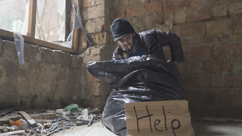 Homeless People Burn Trash Stock Footage Video 4996745 ...